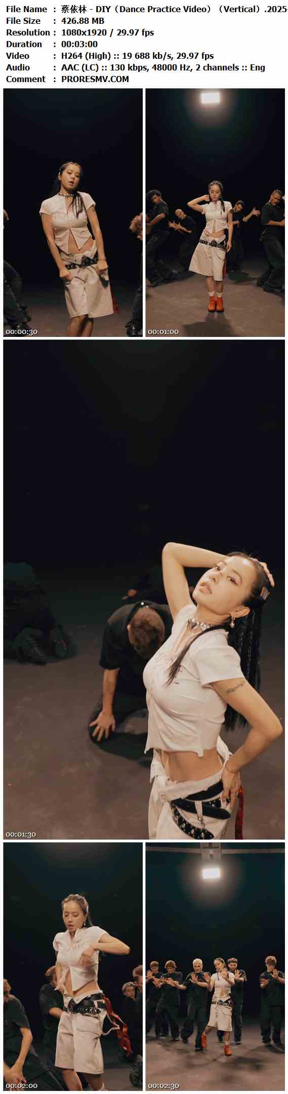 蔡依林 - DIY（Dance Practice Video）（Vertical）.2025-H264-AAC-1080x1920P-30fps-129kbs-426.88MB官方MV_高清MV